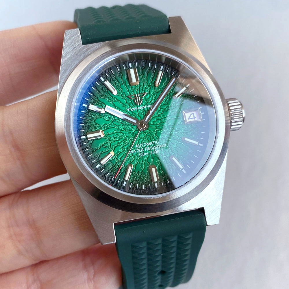 Rubber Strap Diver - Nieuwe 38mm Mechanisch Horloge Mannen Groen