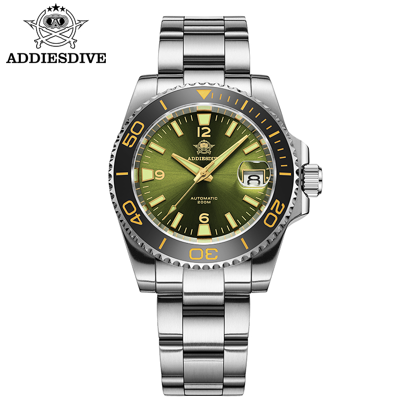 Stainless Bracelet Diver - Addiesdive Nieuw Duikcadeauhorloge Heren 8215 Automatisch