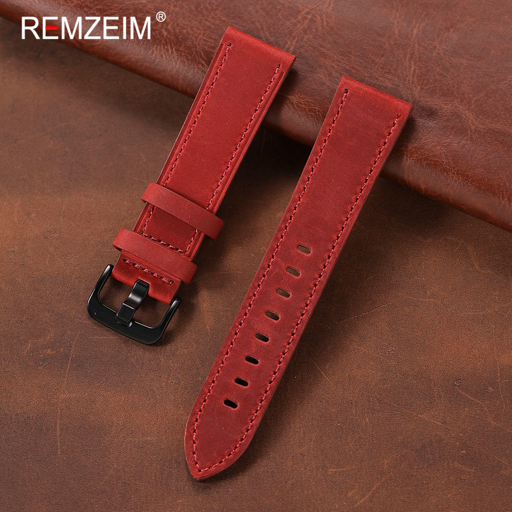 Suede Strap Watch - Klassieke herenhorlogeband van Crazy Horse-leer met
