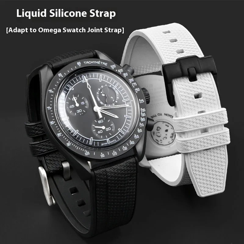 Omega Watch Seamaster - 20mm 22mm vloeibare siliconen band voor