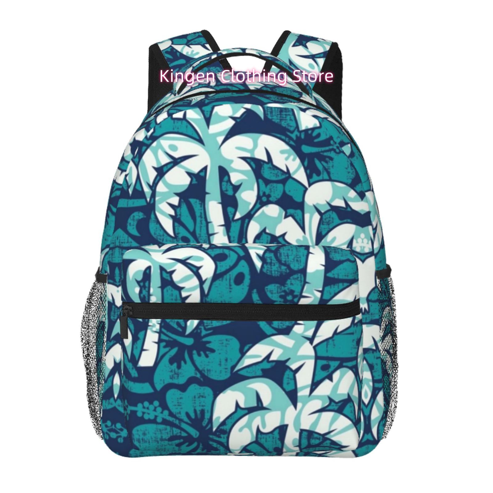 Tropic Strap Vintage - Teal Vintage Palm Tropical Print reisrugzak,