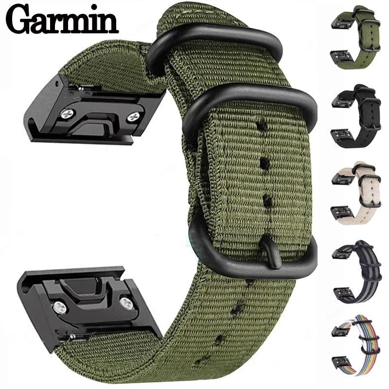Canvas Strap Watch - Canvas Nylon Band Voor Garmin Fenix