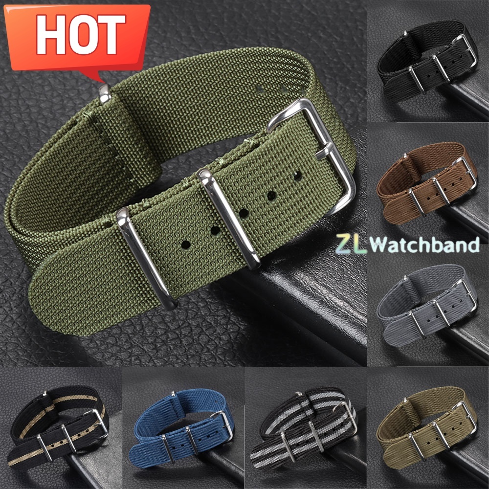 Nato Strap Nylon - Nieuwe Geribbelde Nylon Horlogeband 18mm 20mm