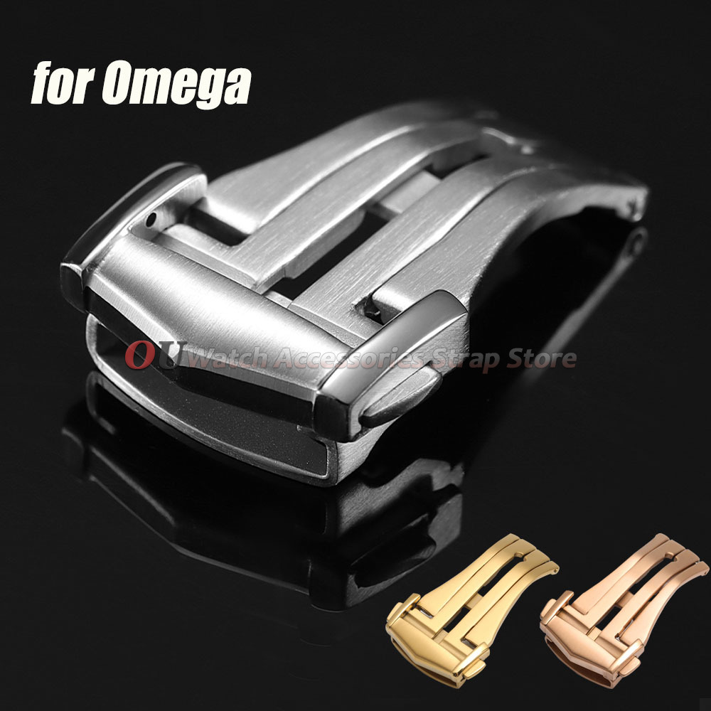 Omega Watch Seamaster - Roestvrijstalen vouwsluiting vervangende matte horlogegespen 18mm