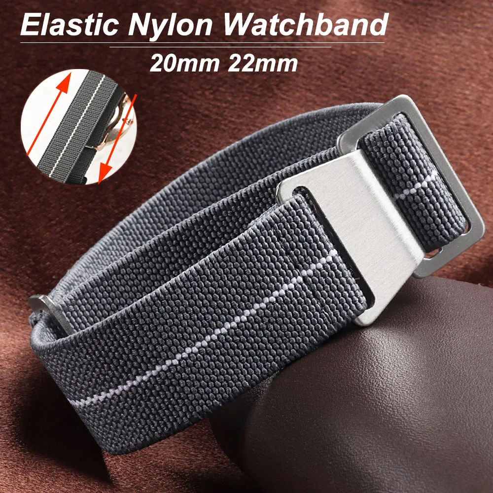 Parachute Strap Elastic - Elastische horlogeband jaren '60 Franse troepen