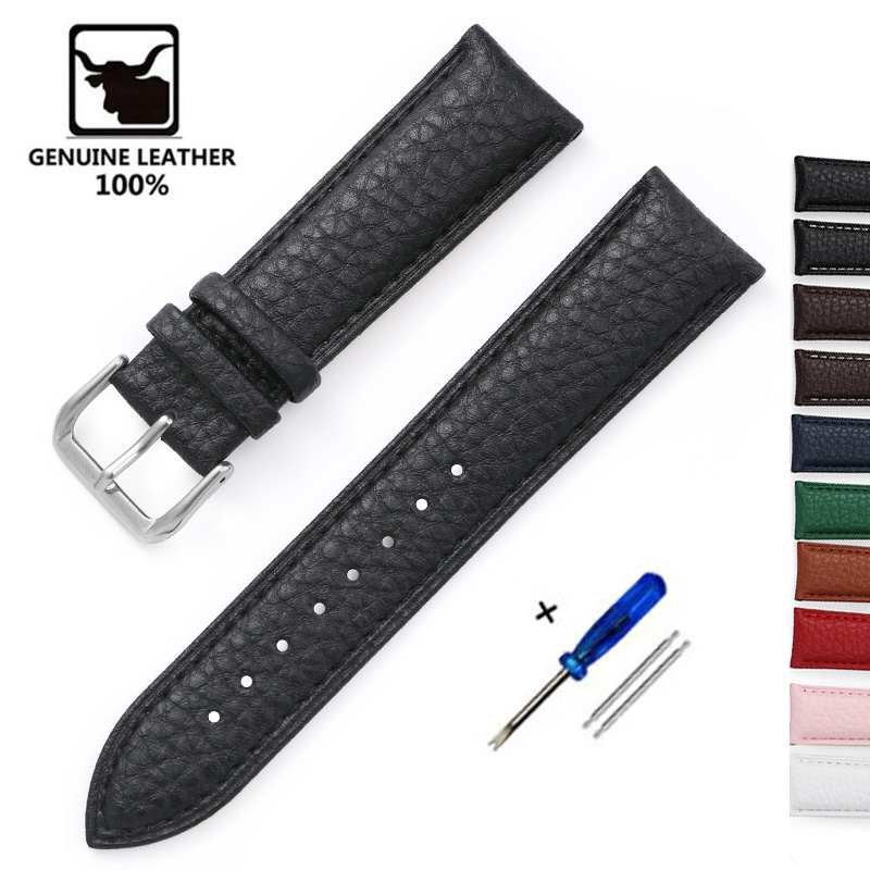 Nato Strap Nylon - Litchi Patroon Zacht Lederen Horlogeband Armband