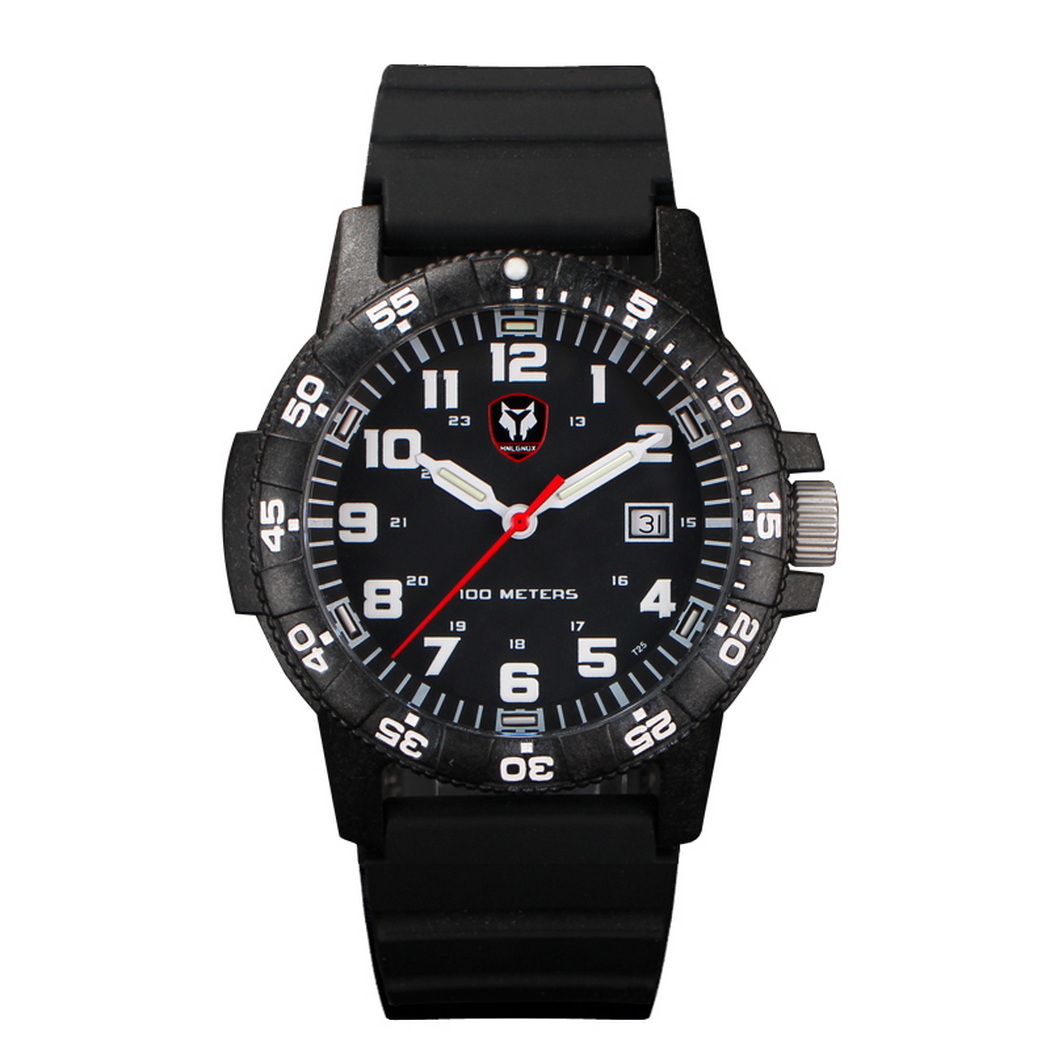 Rubber Strap Diver - Hnlgnox Mens Pilot Horloges Sport Horloge