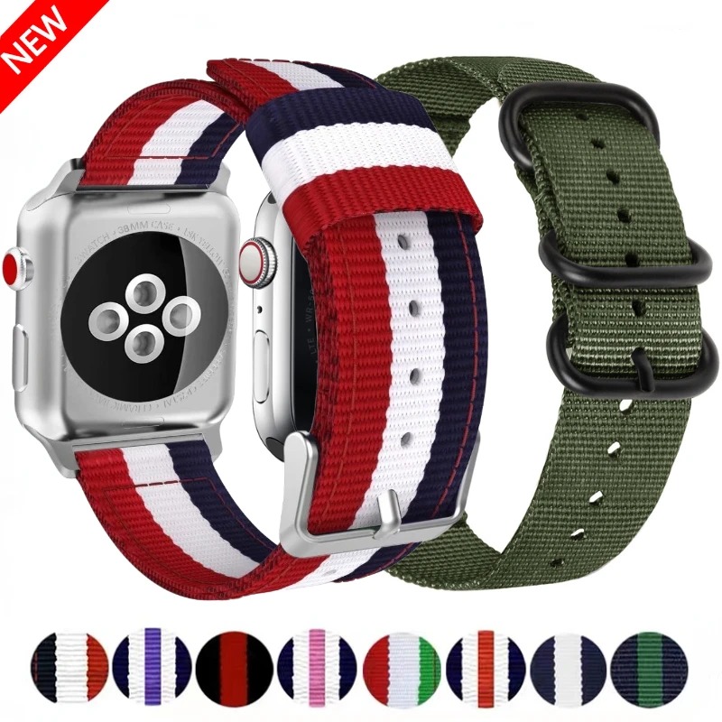 Canvas Strap Watch - Nylon canvas band voor Apple Watch