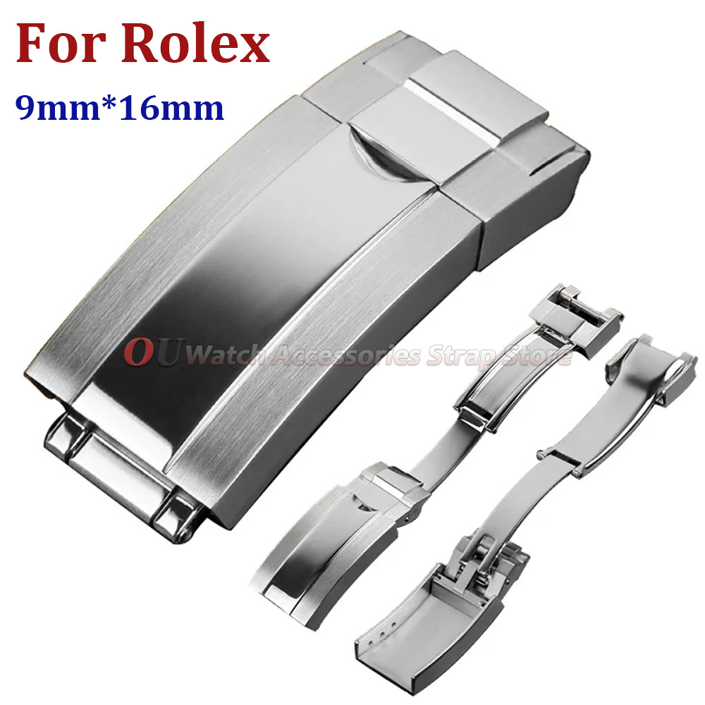 Rolex Watch Daytona - 9mmx16mm roestvrijstalen vouwsluiting voor Rolex Submariner