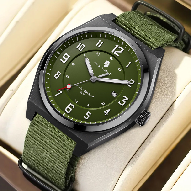 Tropic Strap Vintage - SAPPHERO Heren sport quartz horloge militaire