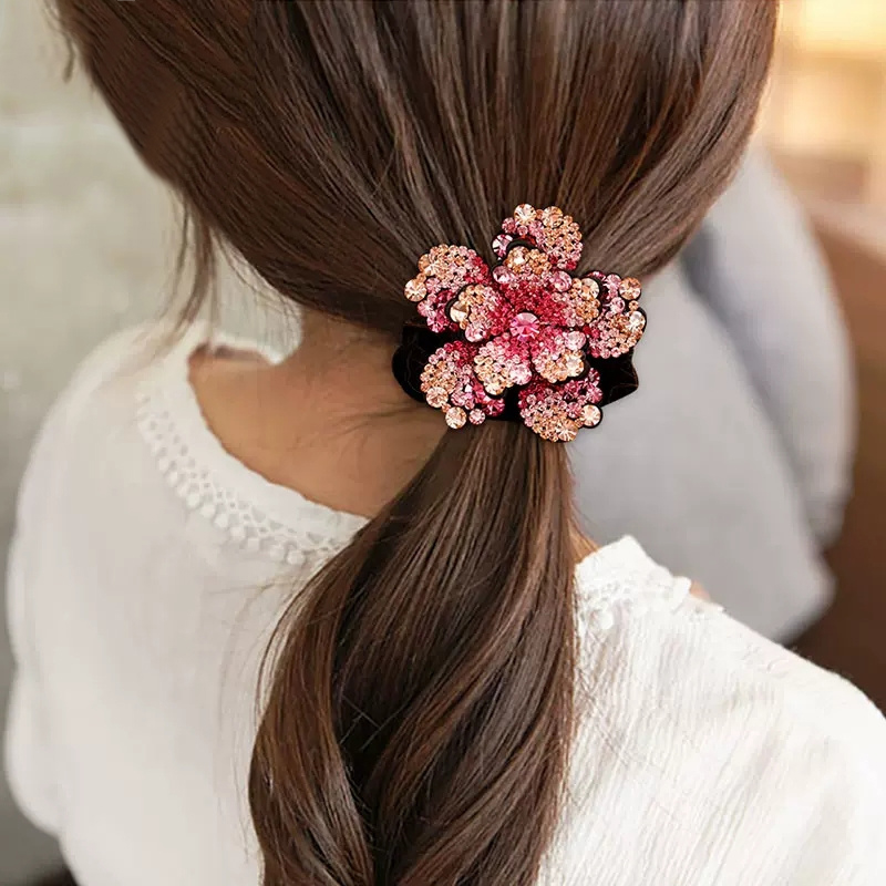 Vrouwen Strass Scrunchies Fluw - Silicone Band Women recensie en prijs