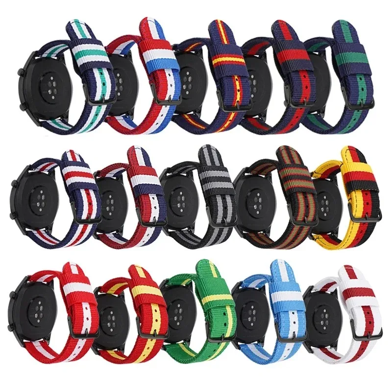 Nylon horlogeband 20 mm 22 mm  - Canvas Strap Watch recensie en prijs