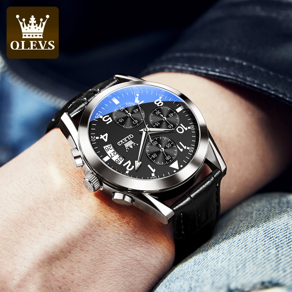 OLEVS quartz horloge voor here - Leather Watch Band Men recensie en prijs