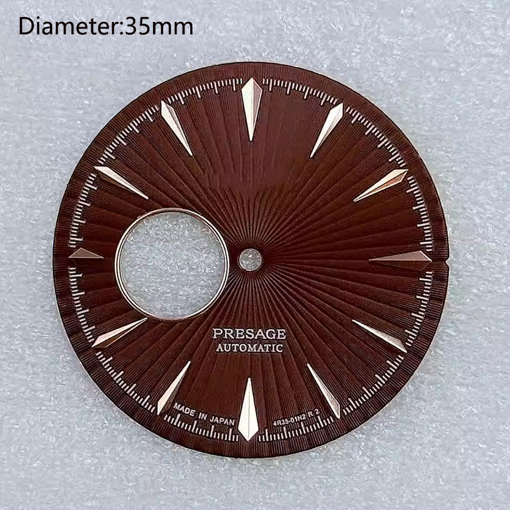NH38 35mm s logo wijzerplaat p - Seiko Watch Presage recensie en prijs