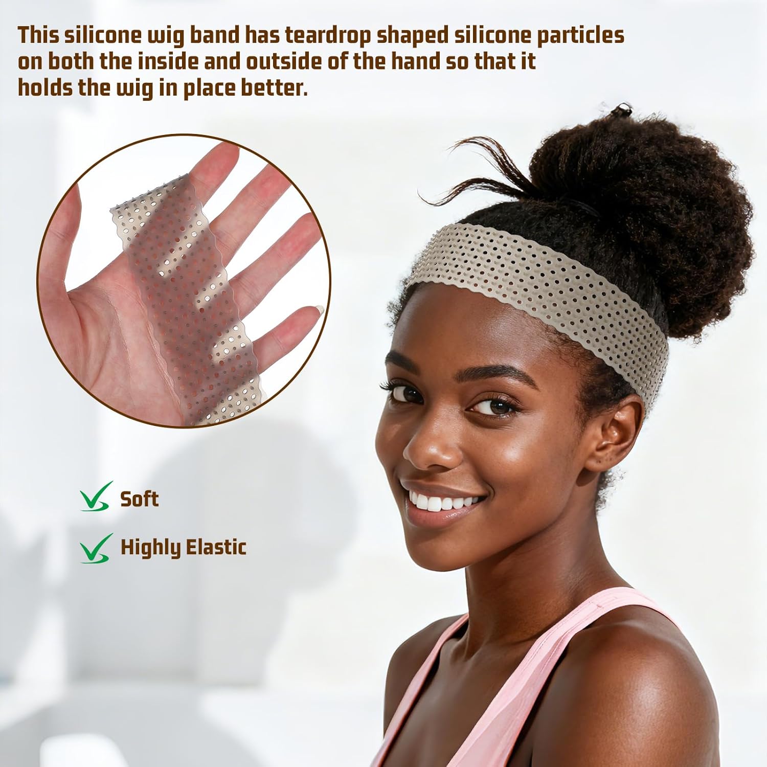 Nieuwe ademende pruikband, ant - Silicone Band Women recensie en prijs