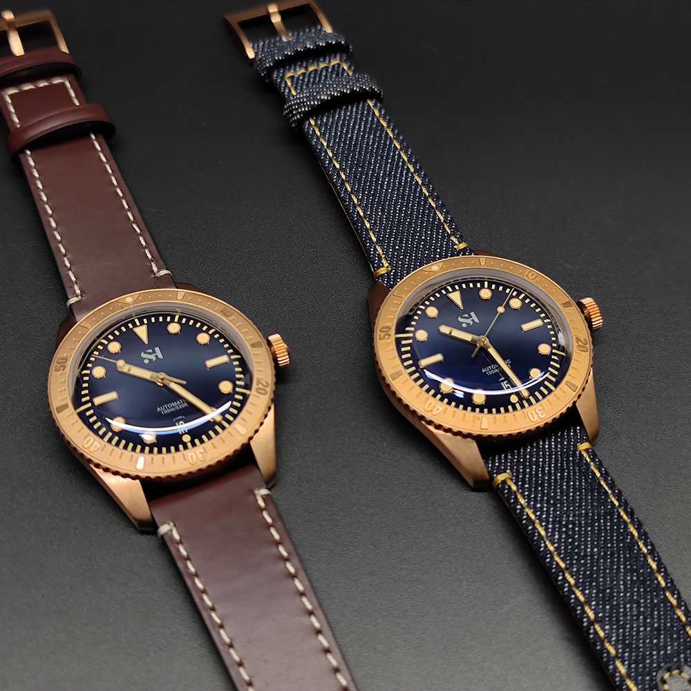 42Mm Bronzen Heren Horloge Mec - Canvas Strap Watch recensie en prijs