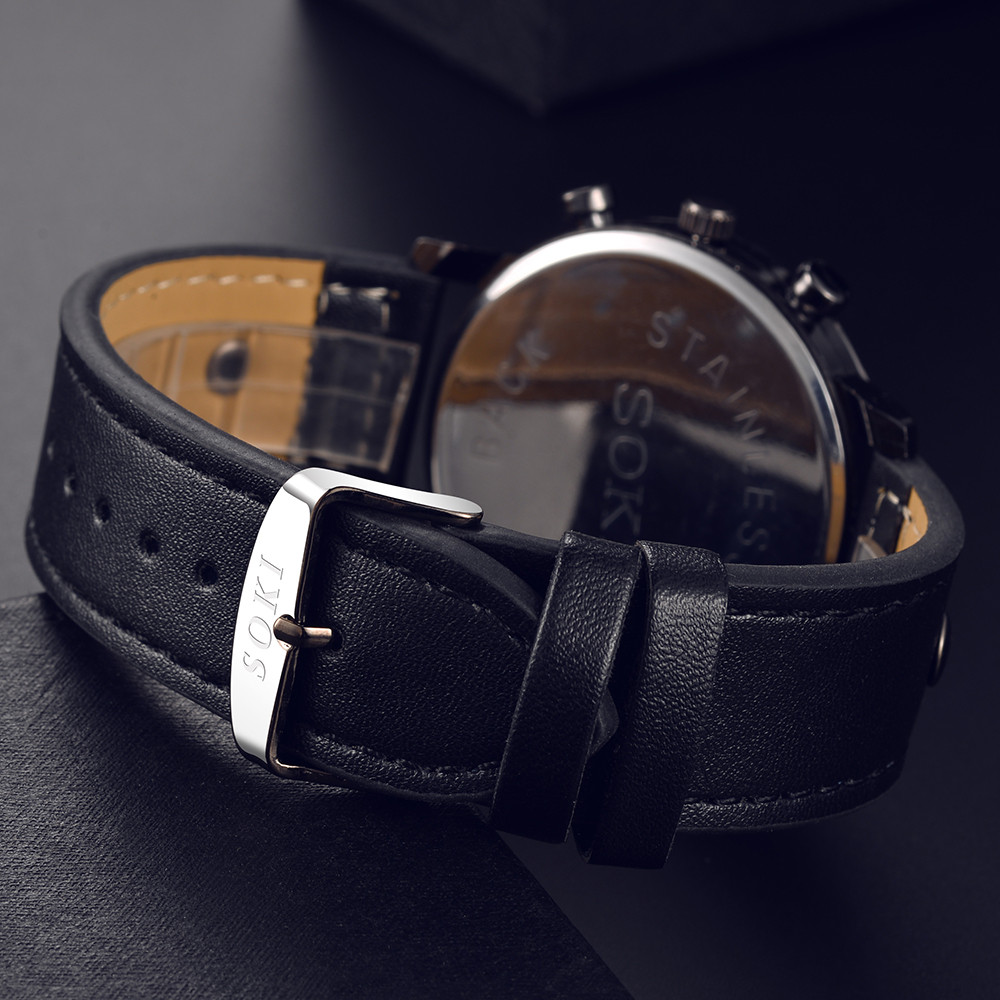 Strak herenhorloge, chique bru - Leather Watch Band Men recensie en prijs