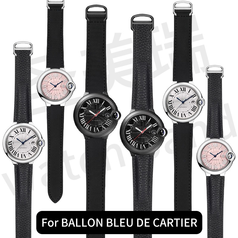 Nylon canvas horlogeband voor  - Cartier Watch Ballon Bleu recensie en prijs