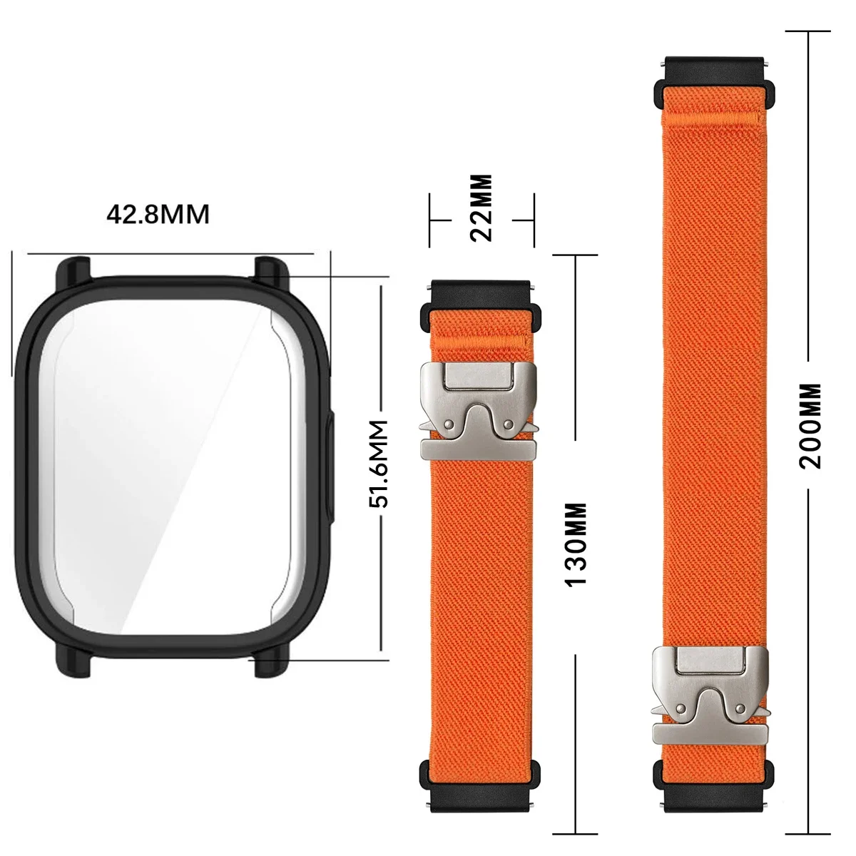Nylon bandjes + TPU-hoes voor  - Parachute Strap Elastic recensie en prijs
