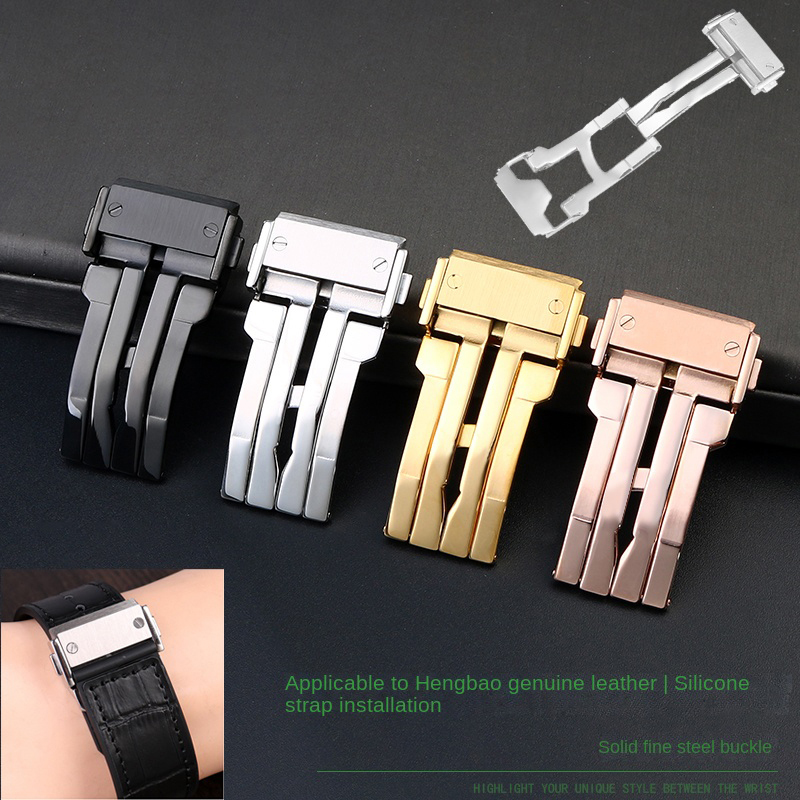18 22 mm massief roestvrijstal - Leather Watch Band Men recensie en prijs