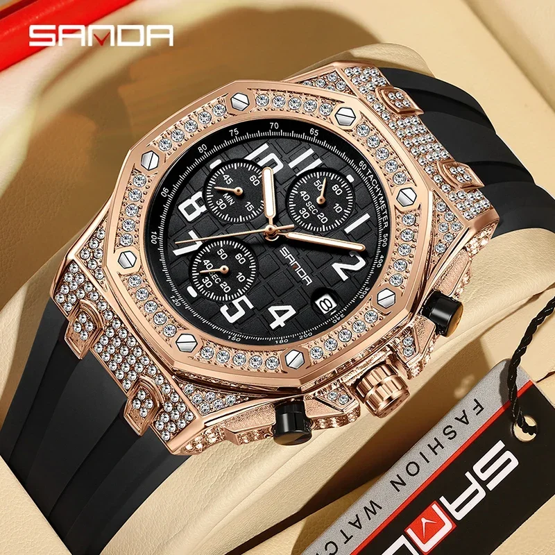 SANDA 7026 Heren quartzhorloge - Rubber Strap Diver recensie en prijs