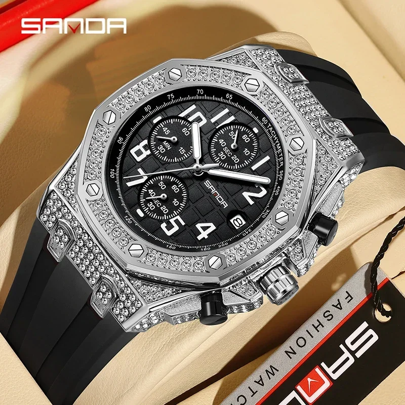 SANDA 7026 Heren quartzhorloge - Rubber Strap Diver recensie en prijs