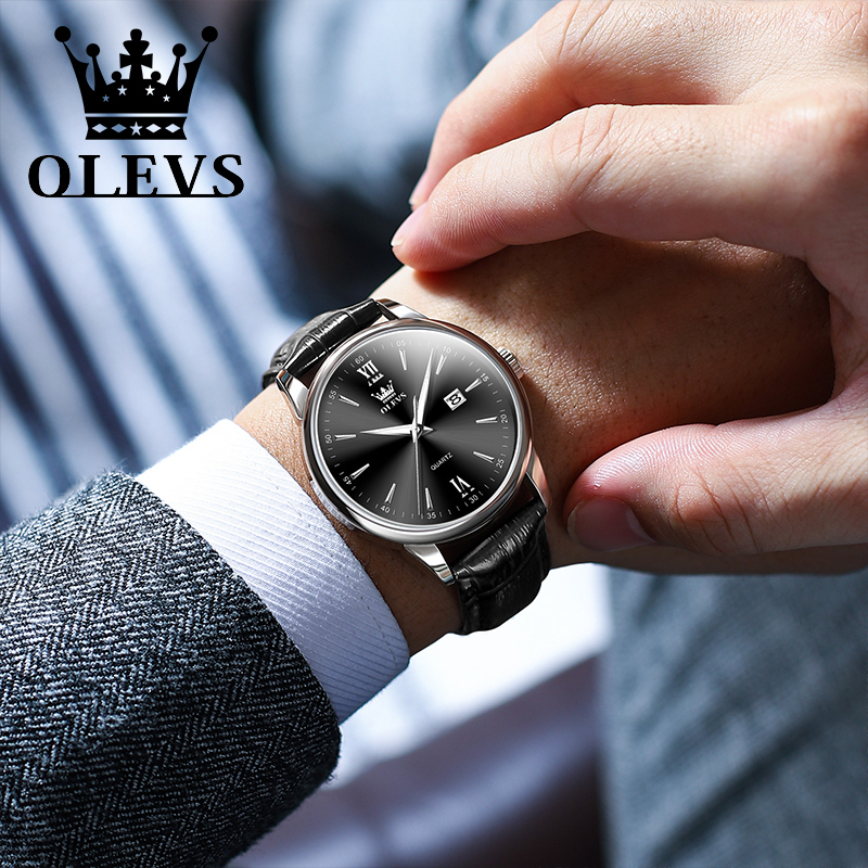 Olevs Quartz Herenhorloge Modi - Leather Watch Band Men recensie en prijs