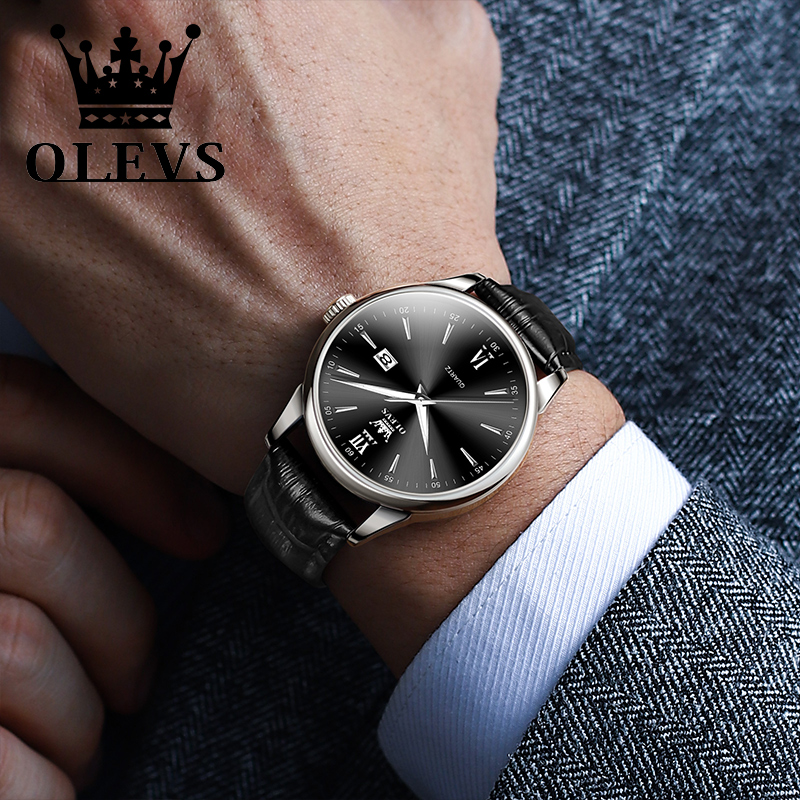 Olevs Quartz Herenhorloge Modi - Leather Watch Band Men recensie en prijs