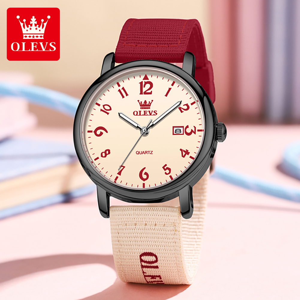 OLEVS Gloednieuw mode quartz h - Canvas Strap Watch recensie en prijs