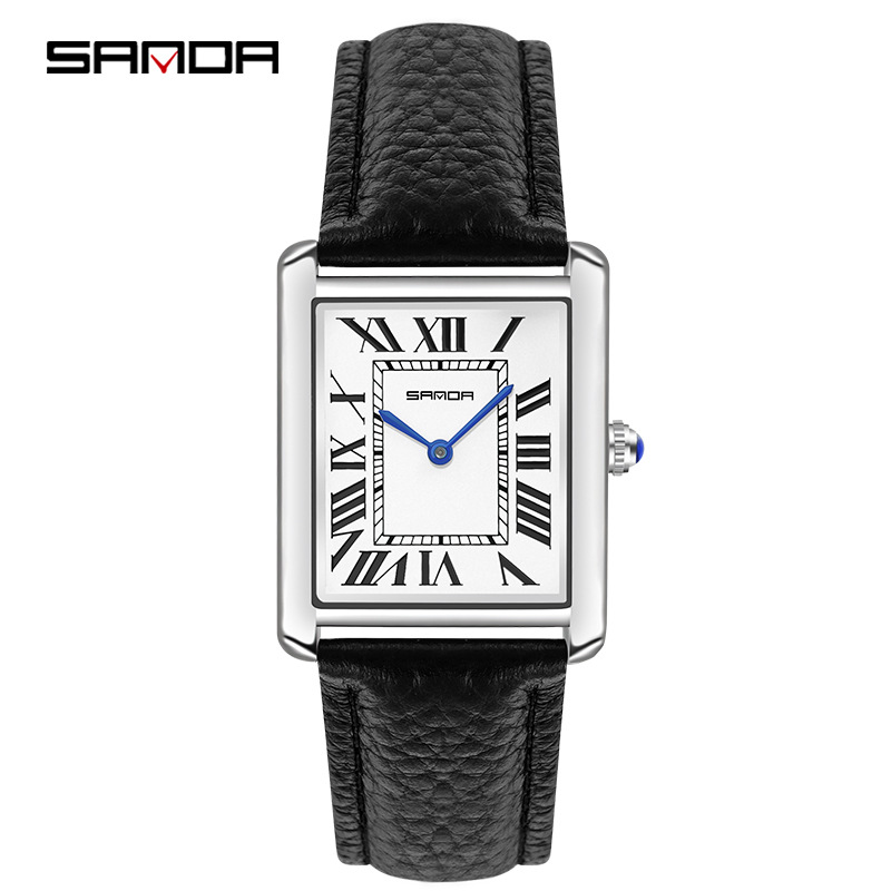Sanda Rechthoekige Polshorloge - Leather Watch Band Men recensie en prijs