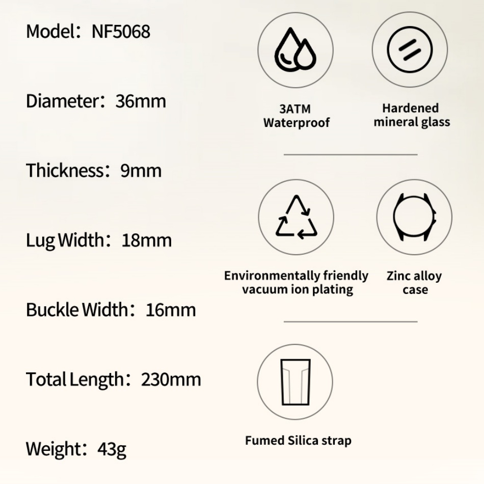 Nieuwe Stijl NAVIFORCE Damesho - Silicone Band Women recensie en prijs