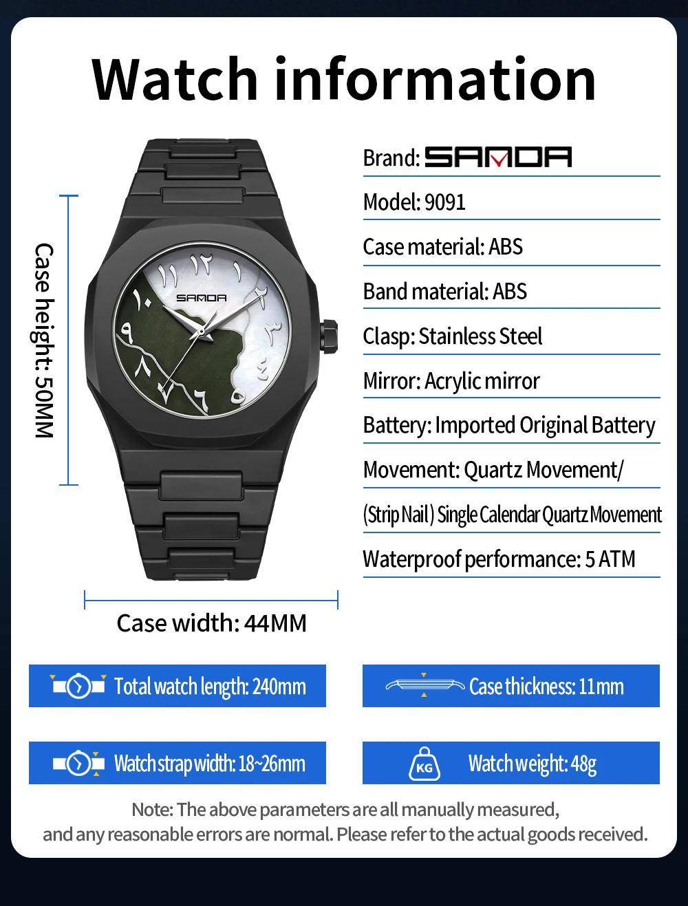 2025 SANDA Fashion Heren- en D - Rubber Strap Diver recensie en prijs
