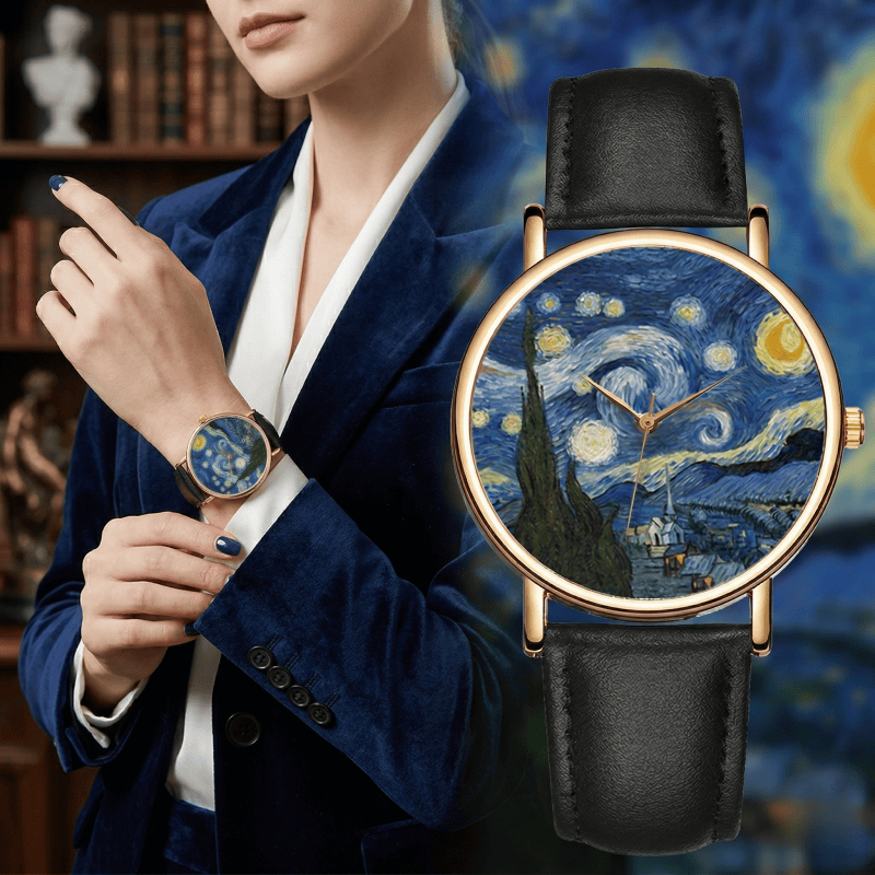 Van Gogh Schilderij Horloges v - Leather Watch Band Men recensie en prijs