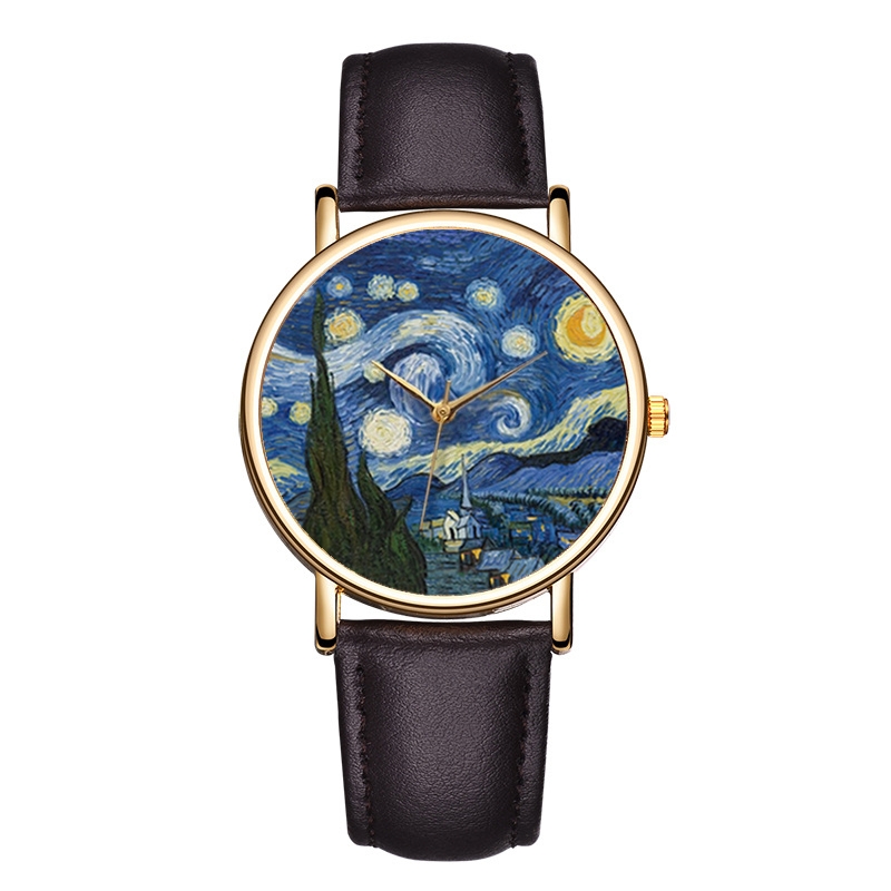 Van Gogh Schilderij Horloges v - Leather Watch Band Men recensie en prijs