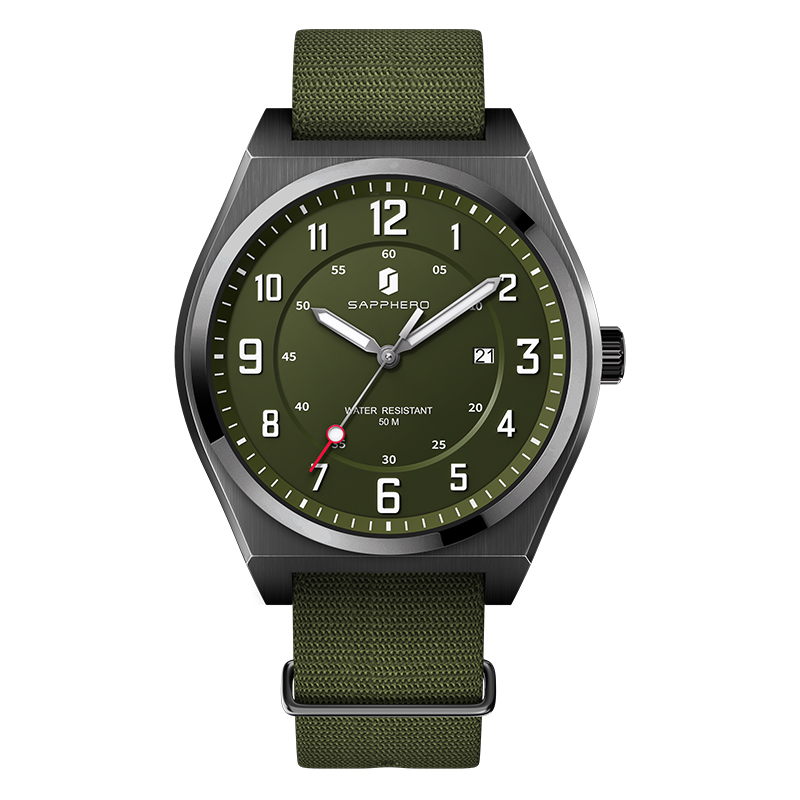 SAPPHERO Heren sport quartz ho - Tropic Strap Vintage recensie en prijs